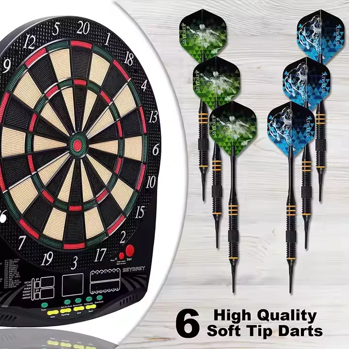 Electronic Dart Board Set LCD Display Dart Game Machine Indoor